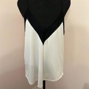 Express tank with lace detail.